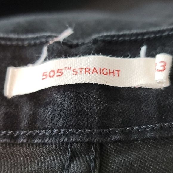 Levi's 505 Straight Black Jeans - Picture 6 of 12